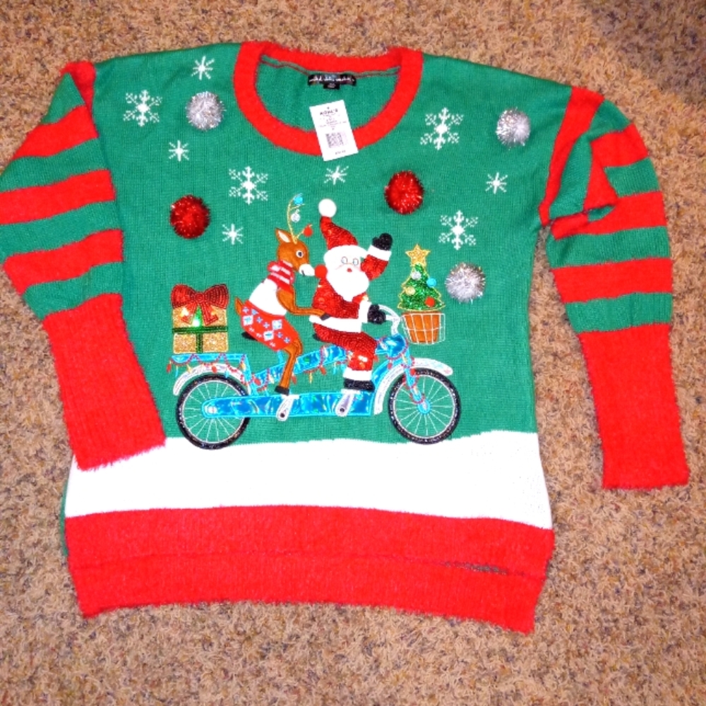 Christmas Santa and Rudolph Sweater